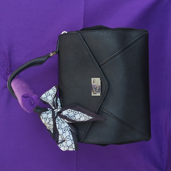 Kate Spade Bundle. Black Handbag, Black Wristlet, Unbranded Twilly & Dustbag EUC - Picture 2 of 12
